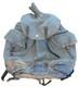 Vtg Swiss Army Military Backpack Rucksack Salt Pepper Canvas Leather 40s 50s