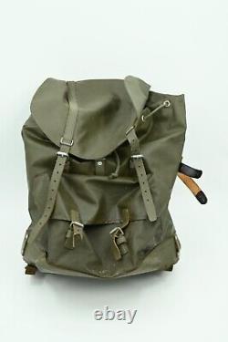 Vtg Swiss Military Backpack Rubberized Army Waterproof Rucksack Mtn Survival Bag