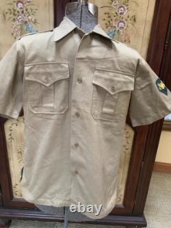 Vtg Us Army Military Mens Lot 1950's Uniforms Clothing Pins Patches