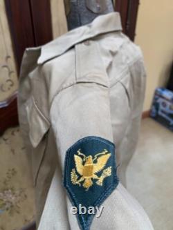 Vtg Us Army Military Mens Lot 1950's Uniforms Clothing Pins Patches