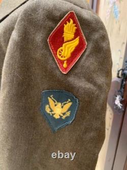 Vtg Us Army Military Mens Lot 1950's Uniforms Clothing Pins Patches