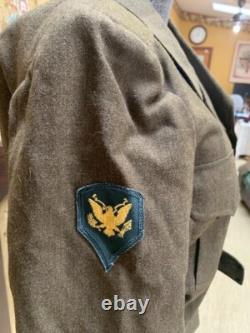 Vtg Us Army Military Mens Lot 1950's Uniforms Clothing Pins Patches