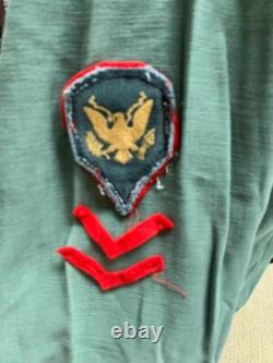 Vtg Us Army Military Mens Lot 1950's Uniforms Clothing Pins Patches