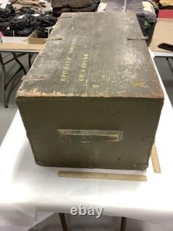 Vtg WW2 US Army Military Wooden Foot Locker Chest & Tray Reinholdt & Lewis 1943