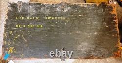 Vtg WW2 US Army Military Wooden Foot Locker Chest & Tray Reinholdt & Lewis 1943