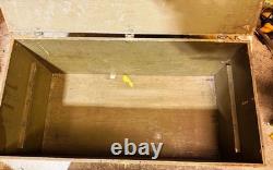 Vtg WW2 US Army Military Wooden Foot Locker Chest & Tray Reinholdt & Lewis 1943