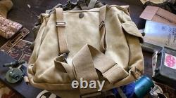 Vtg WWII US Army M-1936 Canvas Musette Field Bag M36 WW2 Exc