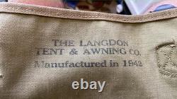 Vtg WWII US Army M-1936 Canvas Musette Field Bag M36 WW2 Exc