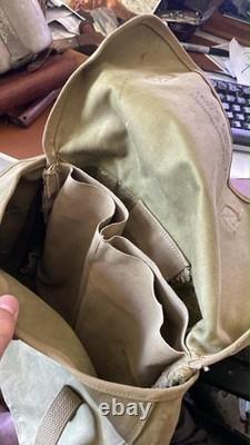 Vtg WWII US Army M-1936 Canvas Musette Field Bag M36 WW2 Exc