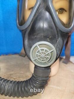 Vtg WWII VIETNAM US Marine Airforce Military Army Black Rubber Gas Mask. OBO