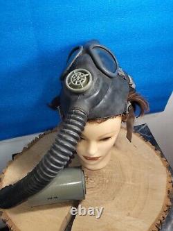 Vtg WWII VIETNAM US Marine Airforce Military Army Black Rubber Gas Mask. OBO