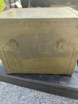 WW II ARMY OFFICER'S MESS KIT RARE Military w Enamelwear Plates Coffee Pot 1944
