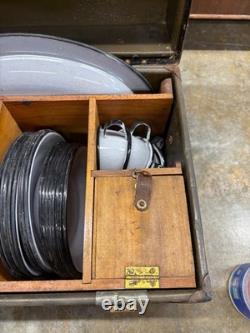 WW II ARMY OFFICER'S MESS KIT RARE Military w Enamelwear Plates Coffee Pot etc