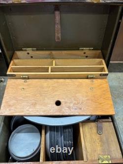 WW II ARMY OFFICER'S MESS KIT RARE Military w Enamelwear Plates Coffee Pot etc