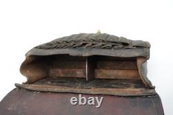 WW1 Swiss Army Military Leather Bag Ammo Pouch Vetterli S. A. Rare 1892 cavalry