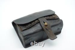 WW1 Swiss Army Military Leather Bag Ammo Pouch Vetterli S. A. Rare 1892 cavalry