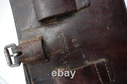 WW1 Swiss Army Military Leather Bag Ammo Pouch Vetterli S. A. Rare 1892 cavalry
