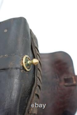 WW1 Swiss Army Military Leather Bag Ammo Pouch Vetterli S. A. Rare 1892 cavalry
