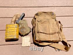 WW1 US Army Military AEF Gas Mask Field Gear Equipment with Bag