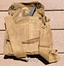 WW1 US Army Military AEF Gas Mask Field Gear Equipment with Bag