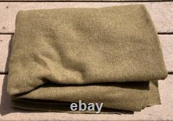 WW1 US Army Military AEF Green Wool Blanket Quartermaster Depot Field Gear