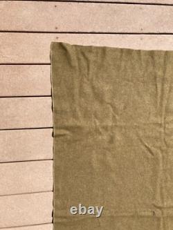 WW1 US Army Military AEF Green Wool Blanket Quartermaster Depot Field Gear