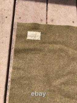 WW1 US Army Military AEF Green Wool Blanket Quartermaster Depot Field Gear