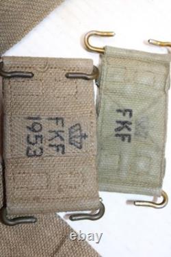 WW2 Era British Field Gear Army Military Canvas Backpack Belt Ammo Pouch Set A