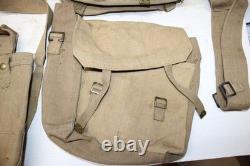 WW2 Era British Field Gear Army Military Canvas Backpack Belt Ammo Pouch Set B
