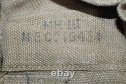 WW2 Era British Field Gear Army Military Canvas Backpack Belt Ammo Pouch Set B