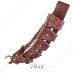 WW2 Original Lee Enfield 5 Pocket Bandolier South African Leather Military Gear