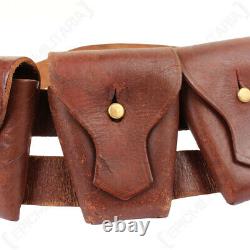 WW2 Original Lee Enfield 5 Pocket Bandolier South African Leather Military Gear