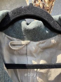 WW2 Swiss Army Jacket Wool Military Pea Coat SZ M L Rare 40s / 50s Vintage