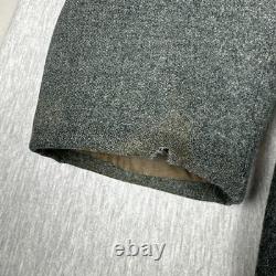 WW2 Swiss Army Jacket Wool Military Pea Coat, size L -XL Rare 1941 Vintage