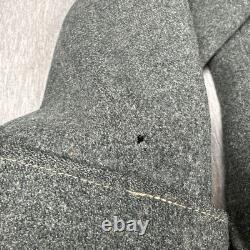 WW2 Swiss Army Jacket Wool Military Pea Coat, size L -XL Rare 1941 Vintage