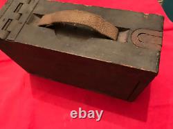 WWI Military Wooden Ammo Box Canvas Handle