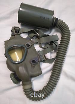 WWII 1942 US Military Army Lightweight Service Gas Mask, Sz Small with Filter, Bag