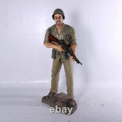 WWII Soldier Life Size Statue Military Army Surplus Theme Decor Prop Display