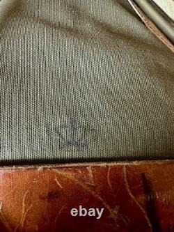 WWII Swedish Army Military Framed Canvas Leather Backpack Ruck 3 Crown Vintage