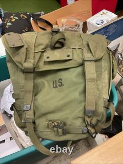 WWII Vtg US Army Military Field Pack Combat backpack(4)