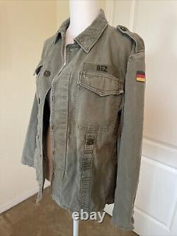 West German Army Moleskin Military Jacket Vintage 80s Issued Bez READ