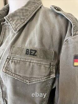 West German Army Moleskin Military Jacket Vintage 80s Issued Bez READ