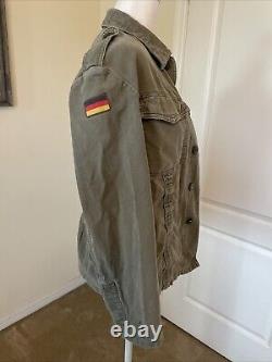 West German Army Moleskin Military Jacket Vintage 80s Issued Bez READ