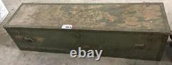 Wood Military Box 65'' x 17'' Vintage 3 latch 4 handle chest tool army crate