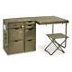 Wooden Field Desk 3 Piece U. S. Military Surplus Issue Lockable Collectible Army