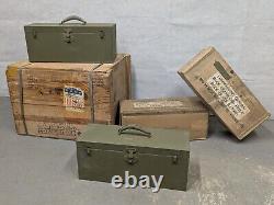 World War II US Army Military M6 Steel Chest Lockable Storage Case MBC Tool Box