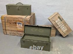 World War II US Army Military M6 Steel Chest Lockable Storage Case MBC Tool Box