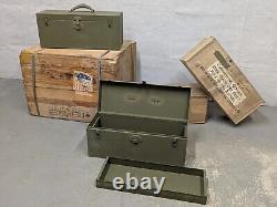 World War II US Army Military M6 Steel Chest Lockable Storage Case MBC Tool Box