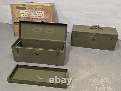 World War II US Army Military M6 Steel Chest Lockable Storage Case MBC Tool Box