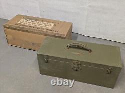 World War II US Army Military M6 Steel Chest Lockable Storage Case MBC Tool Box